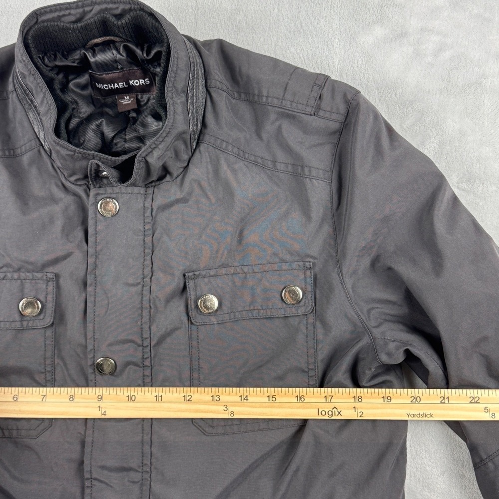Michael Kors Men's Utility Full Zip and Button Snap Jacket with Pockets Size‎ M - Picture 6 of 12